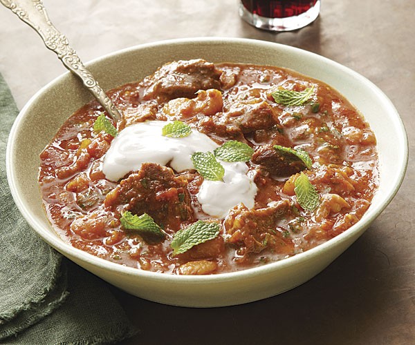 Moroccan lamb stew with mint tea and apricots
