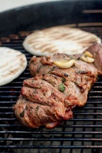 Moroccan lamb with braaied pitas and tzatziki