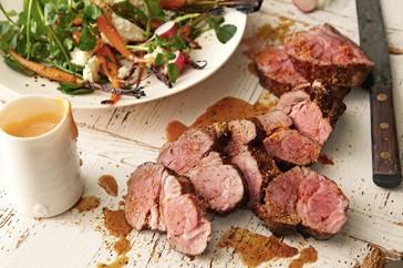 Moroccan lamb with carrot salad