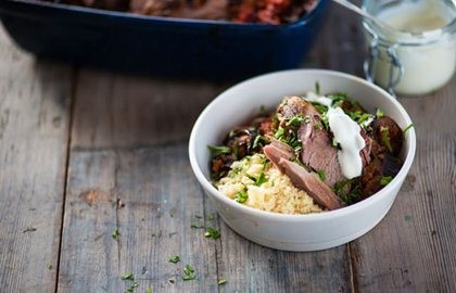 Moroccan lamb with fluffy lemon couscous