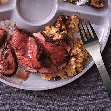 Moroccan lamb with garbanzo bean mash