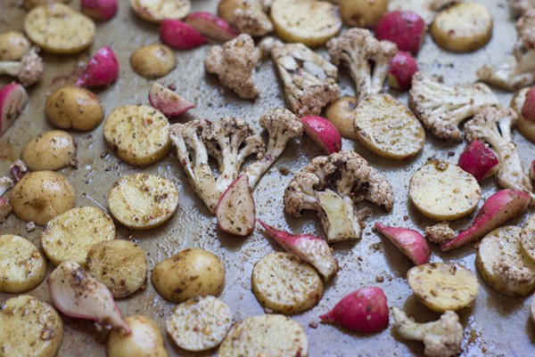 Moroccan mint roasted vegetables