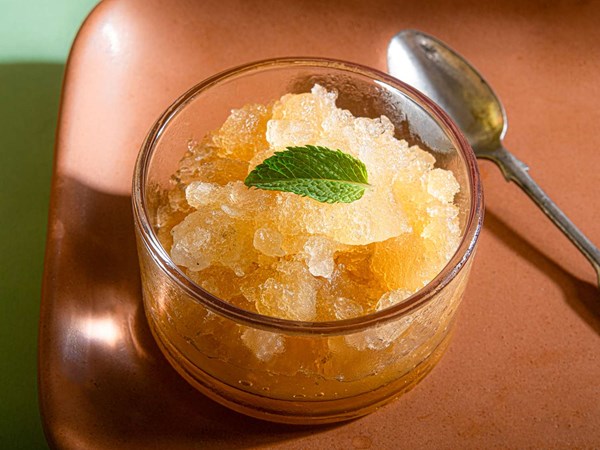 Moroccan mint tea granita