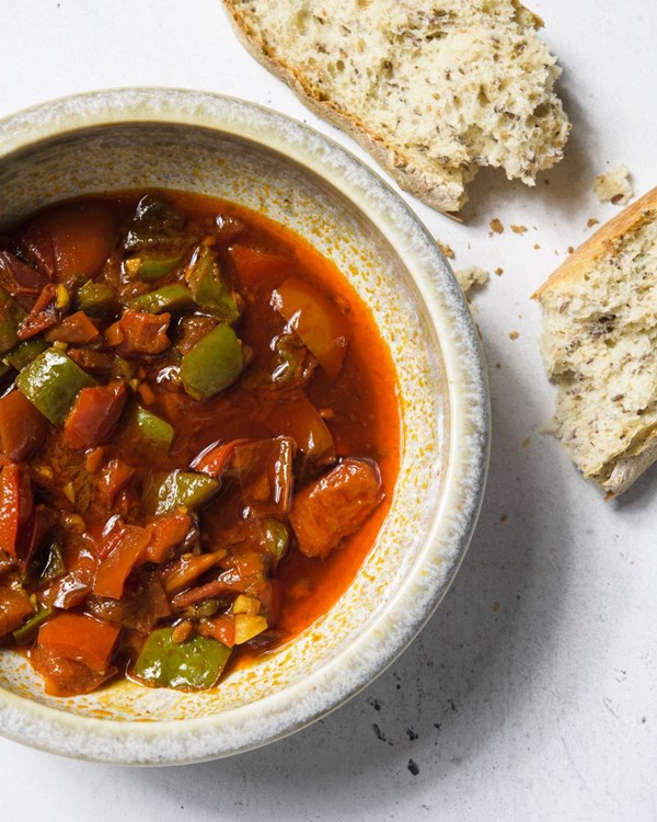 Moroccan pepper and tomato salad (Taktouka)