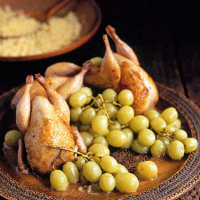 Moroccan quails with grapes