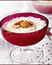 Moroccan rice pudding with toasted almonds