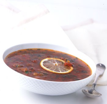 Moroccan-spiced cold tomato soup