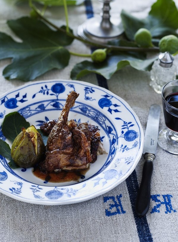 Moroccan spiced duck with fig and Port sauce