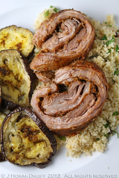Moroccan spiced lamb breast with herb couscous