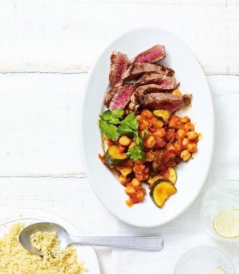 Moroccan-spiced lamb steaks