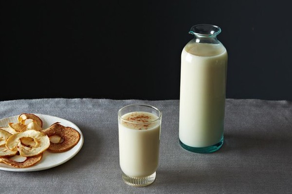 Moroccan-style almond milk with orange blossom water & cinnamon