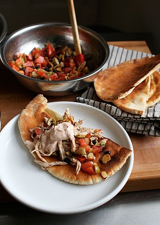 Moroccan-style chicken sandwich