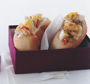 Moroccan-style potato and egg sandwiches