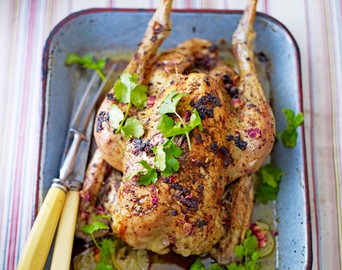 Moroccan-style roast chicken