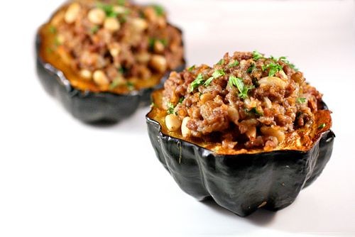 Moroccan-style stuffed acorn squashes