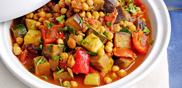 Moroccan veg and chickpea tagine