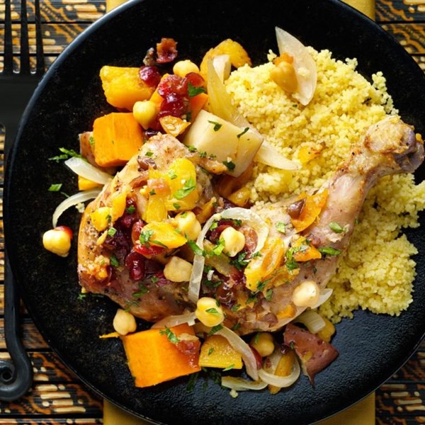 Moroccan vegetable chicken tagine