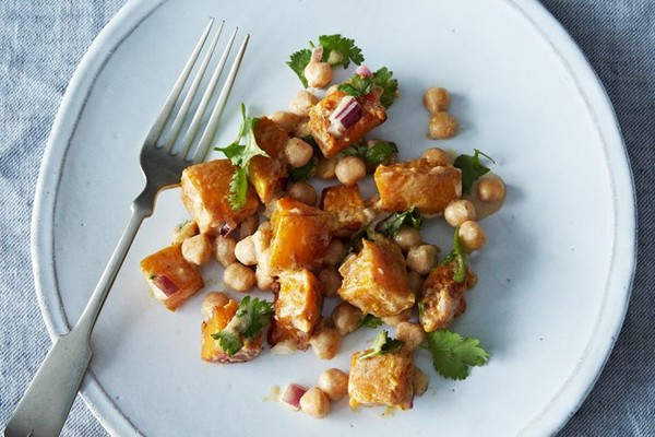 Moro's warm squash & chickpea salad with tahini