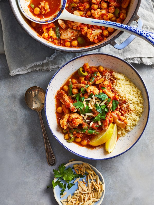 Morrocan chicken and cauliflower stew