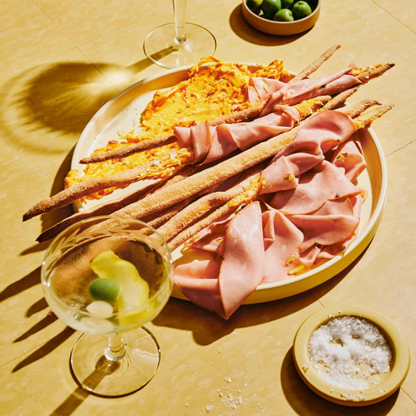 Mortadella-wrapped grissini