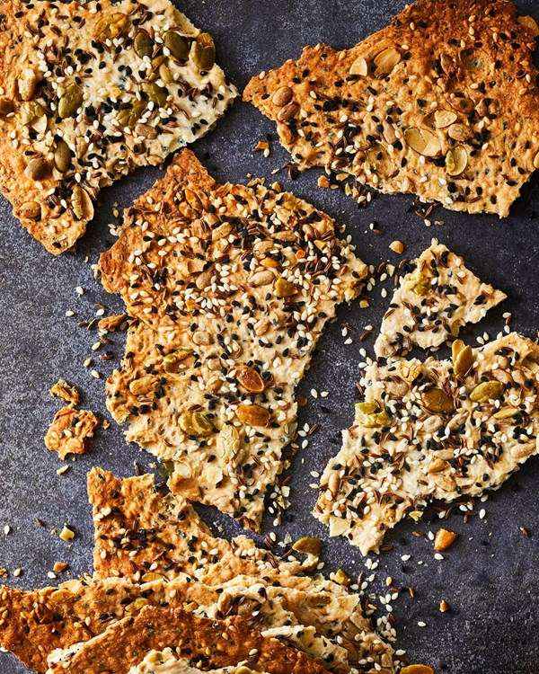 Mostly seeds wheat crackers