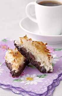 Mother's Day chocolate-coconut triangles