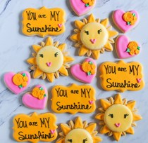 Mother's Day "You are my sunshine" decorated sugar cookies