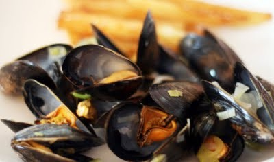 Moules aux poireaux et le céleri