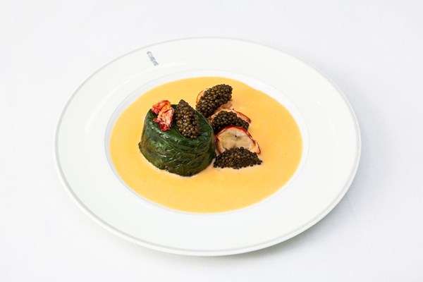 Mousseline of lobster with Champagne beurre blanc and caviar