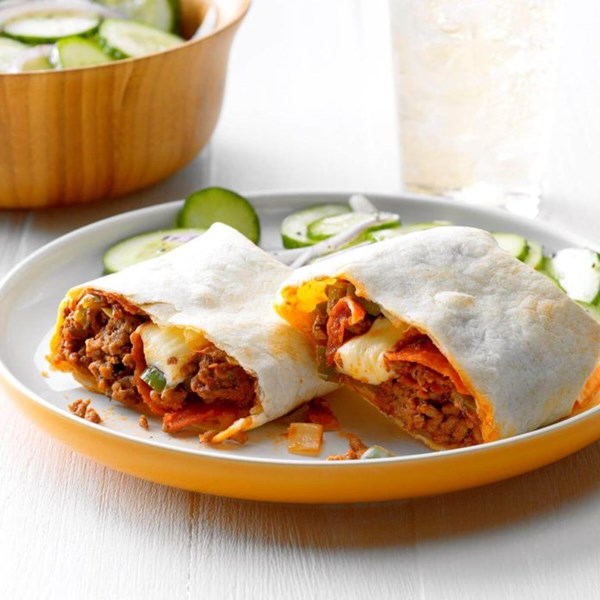 Mozzarella beef roll-ups 