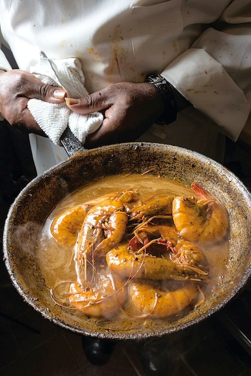 Mr. B's barbecued shrimp