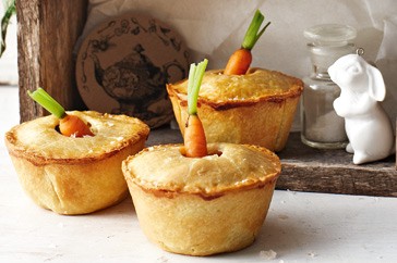 Mr McGregor's winter-garden vegetable pies