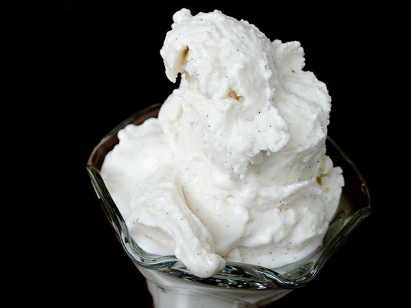 Mr. Softee-style vanilla bean soft serve