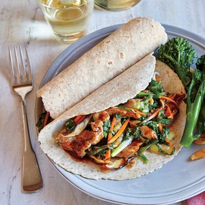 Mu shu pork wraps