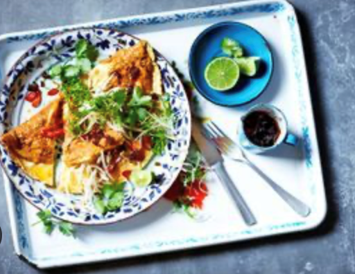 Mud crab omelette