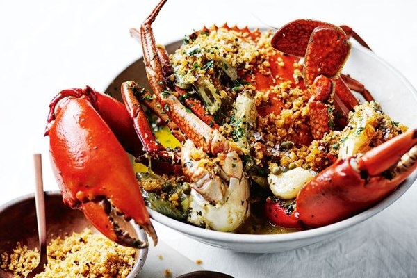 Mud crab with chilli fried breadcrumbs