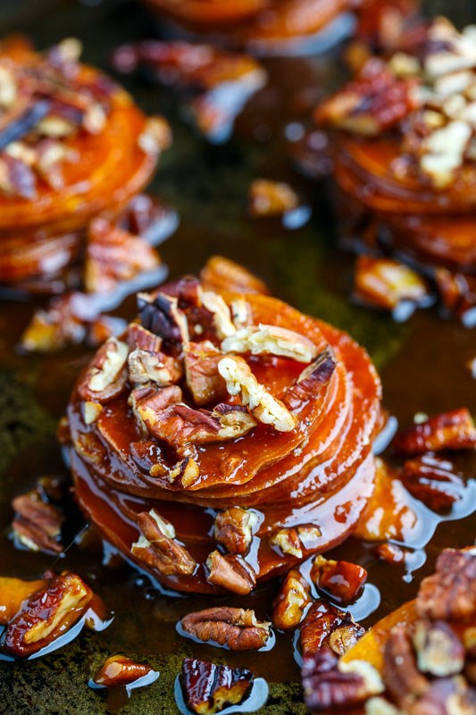 Muffin pan maple pecan sweet potato gratins