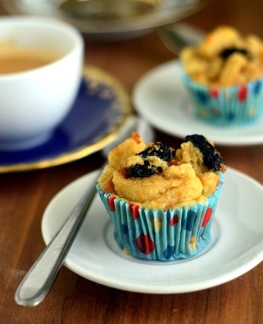 Muffin tin bread puddings