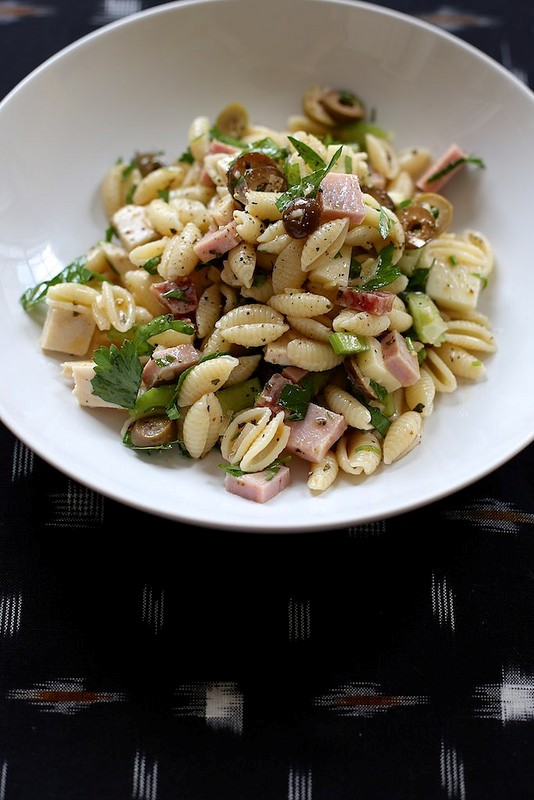 Muffuletta pasta salad