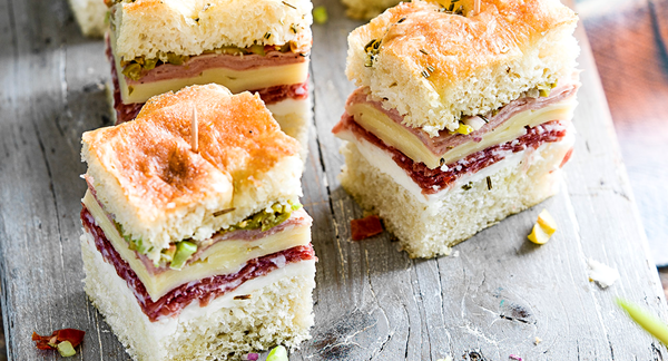 Muffuletta squares