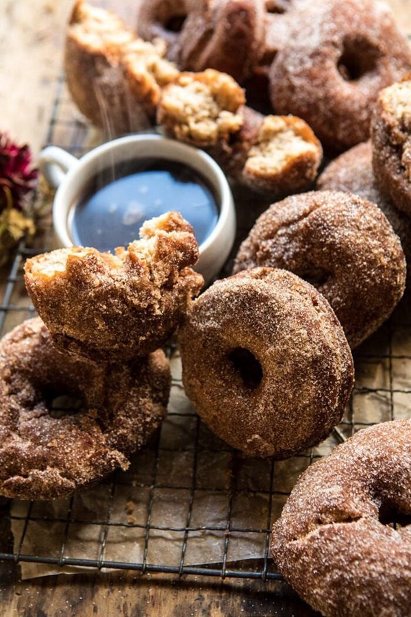 Mulled spiced apple cider doughnuts