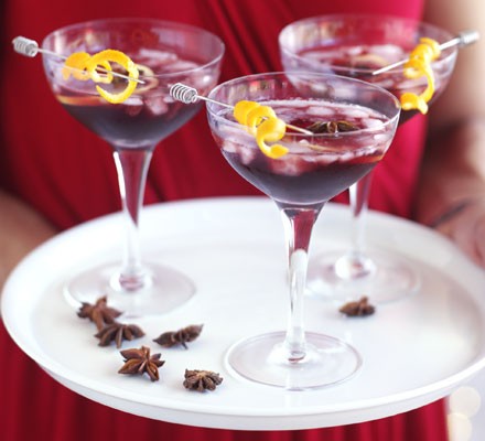 Mulled wine cocktail 