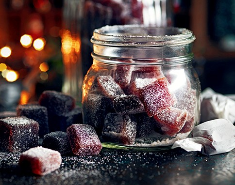 Mulled wine jelly sweets