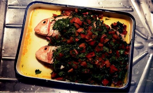 Mullet with chermoula