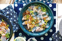 Mulloway sashimi with ponzu dressing