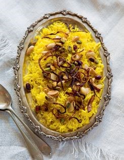 Mummy's nutty saffron rice
