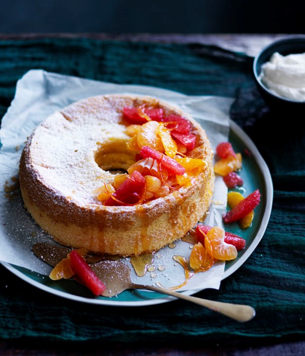 Mum's chiffon cake with citrus and ginger