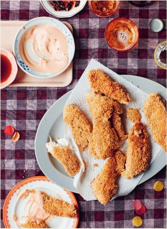Mum's crunchy sesame seed chicken