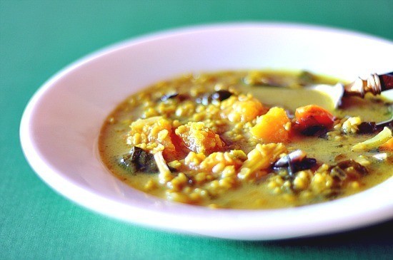 Mung bean and butternut squash stew