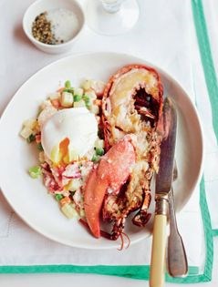 Muscovite egg salad with lobster (Salade d'oeuf à la Muscovite, homard)